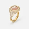 Cushion ring pavé