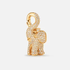 Elephant vedhæng medium pavé