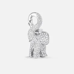 Elephant vedhæng medium pavé