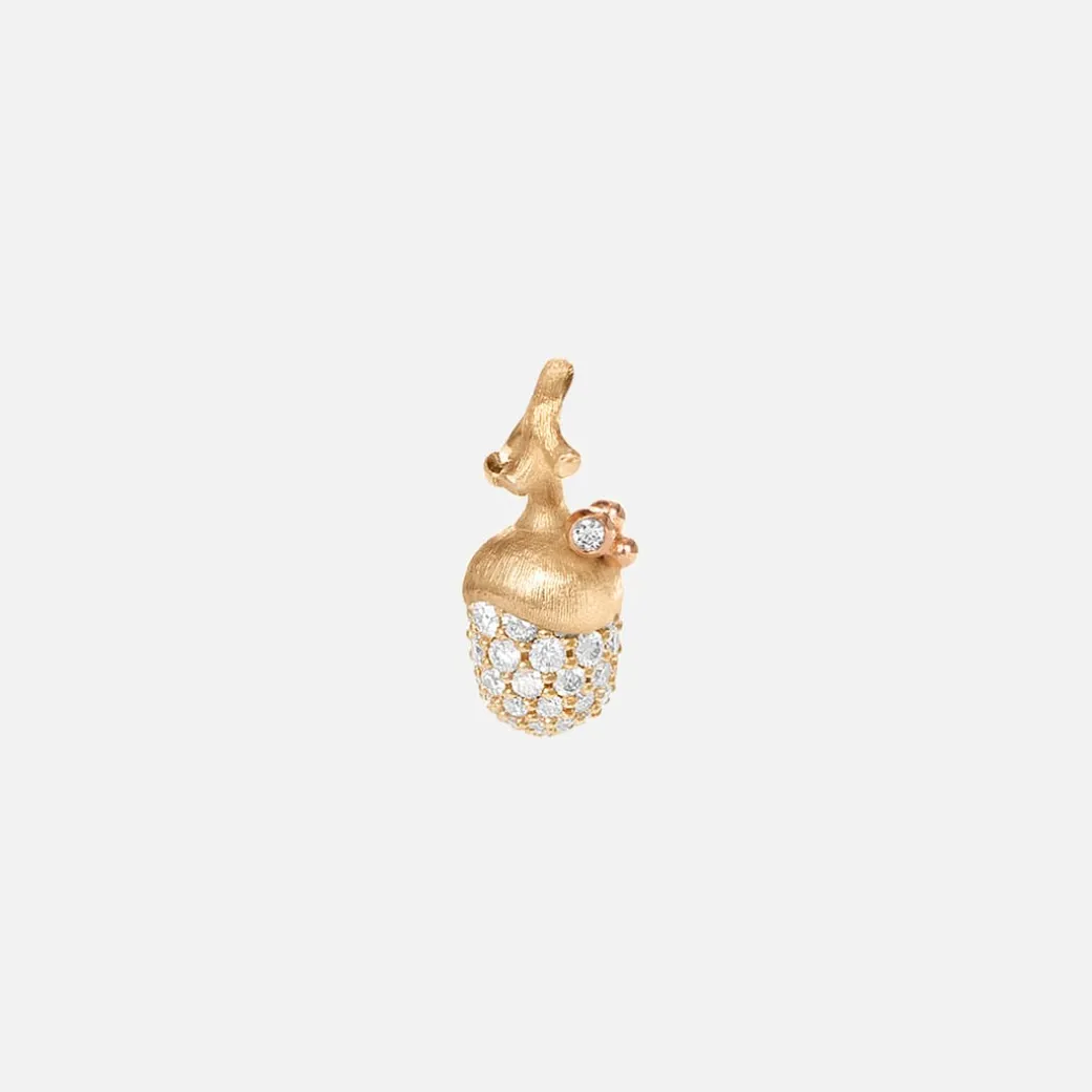 Forest Acorn pendant small pavé