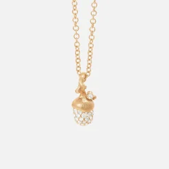 Forest Acorn pendant small pavé