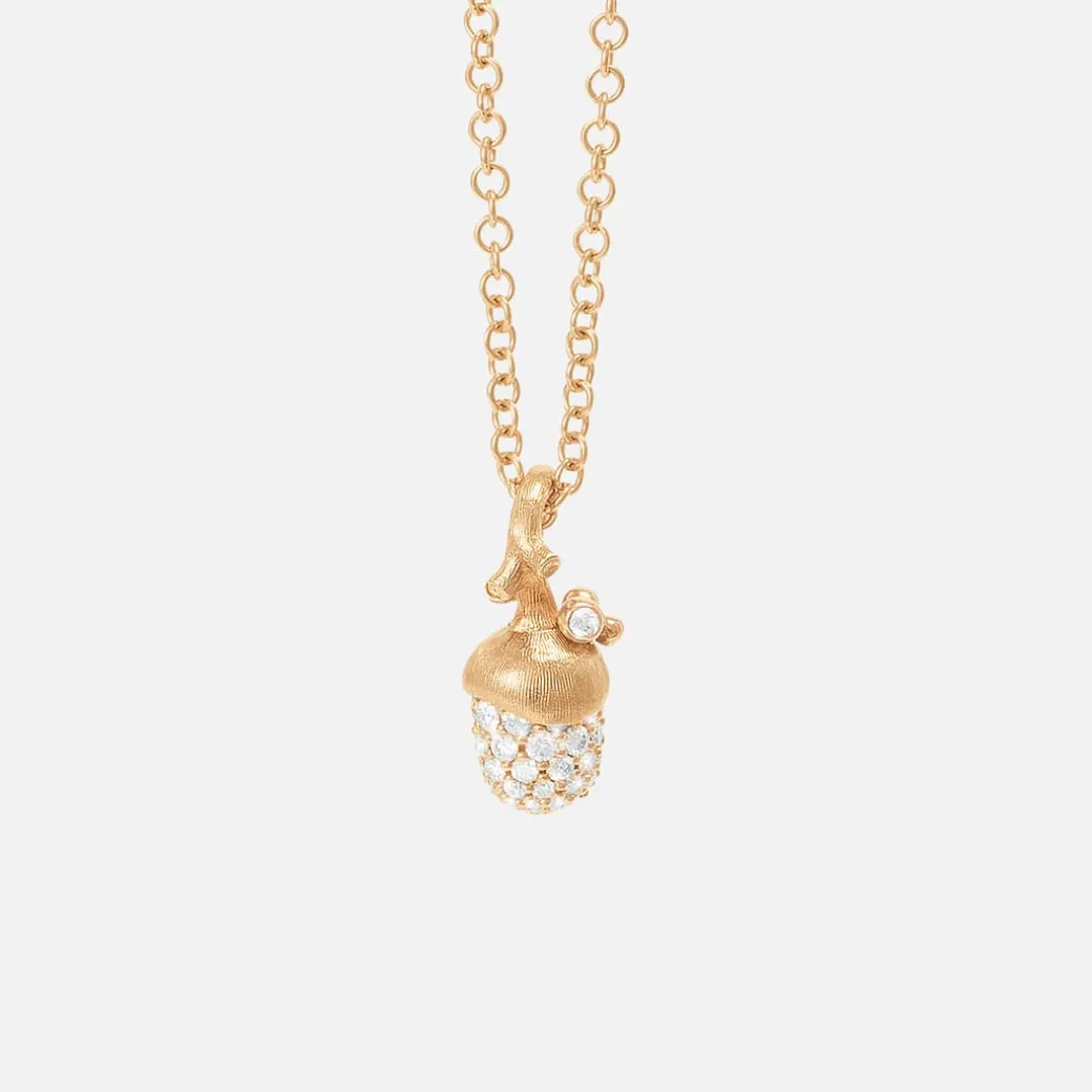 Forest Acorn pendant small pavé