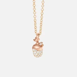 Forest Acorn pendant small pavé