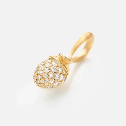 Lotus Sprout pendant mini pavé