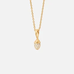 Lotus Sprout pendant mini pavé