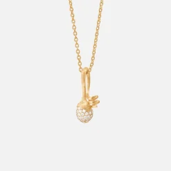 Lotus Sprout pendant pavé
