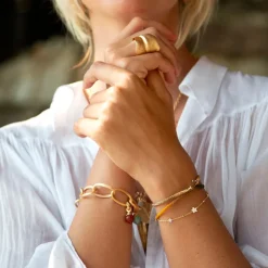 Love armbånd heavy med charm pavé