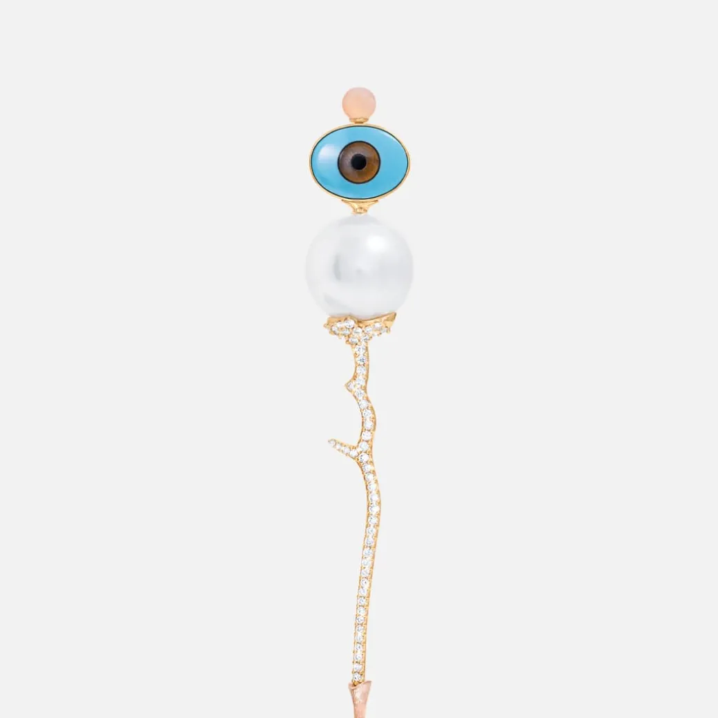 NATURE EVIL EYE BROCHE