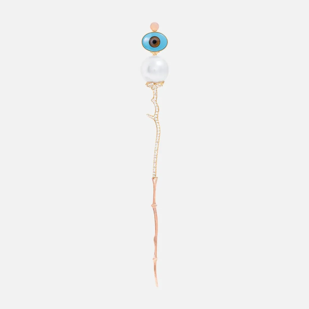 NATURE EVIL EYE BROCHE