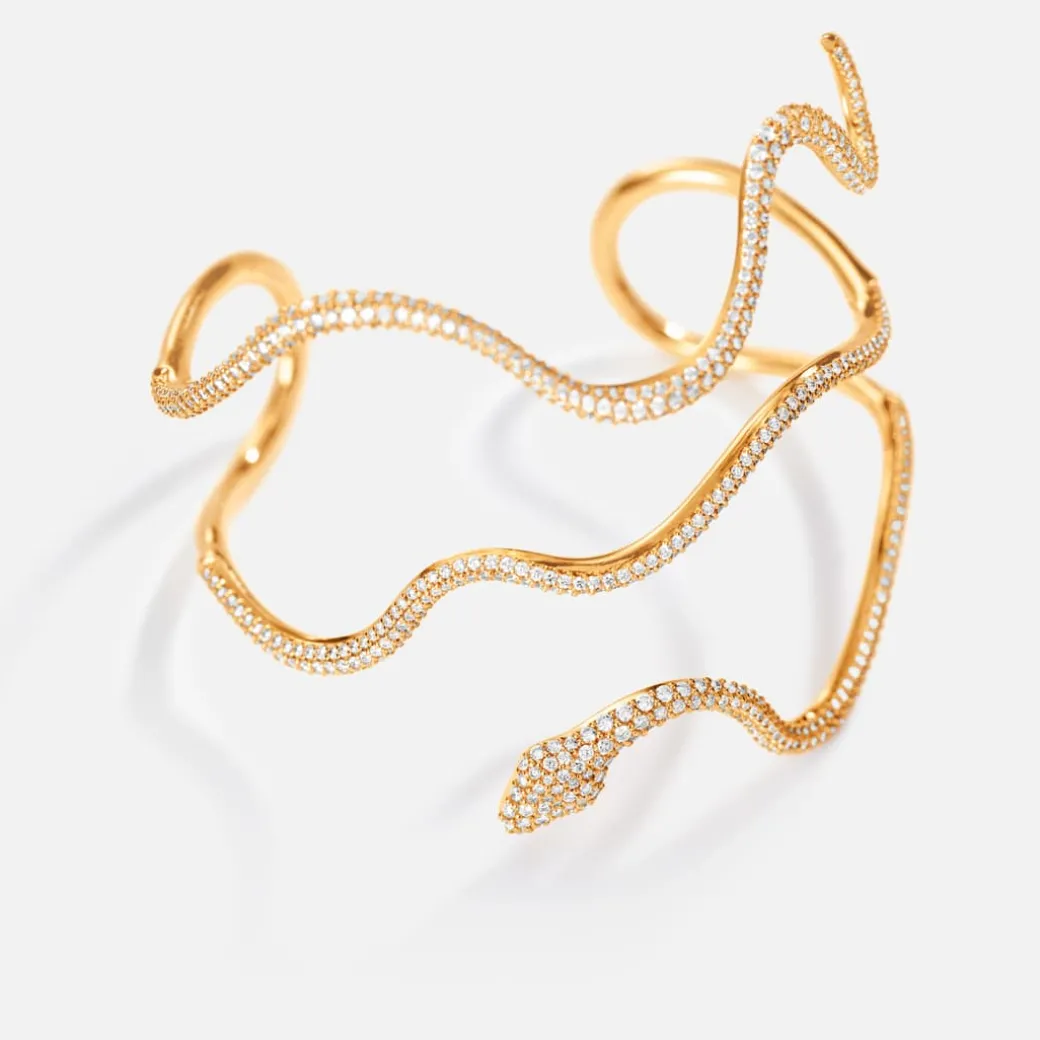 Snakes armring stor pavé