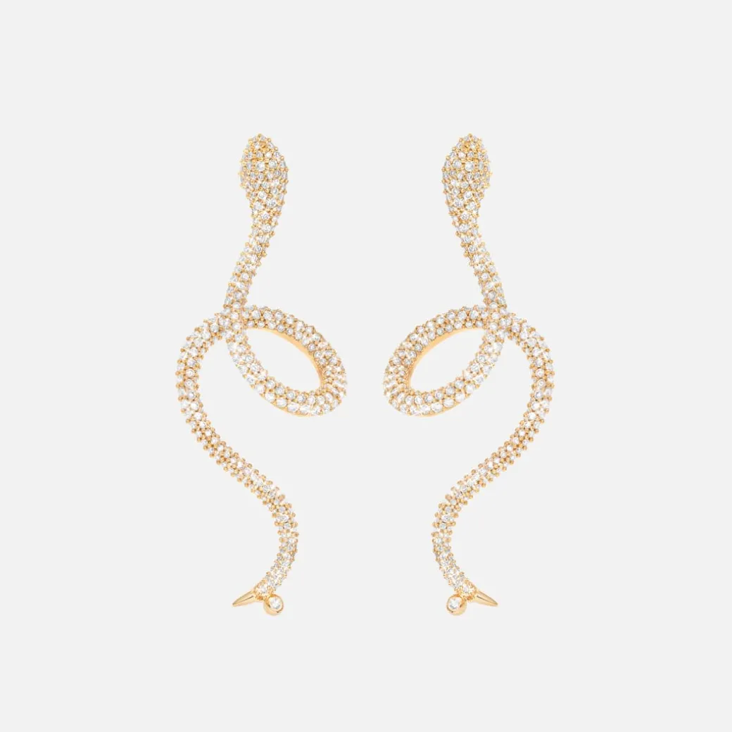 Snakes earrings pavé