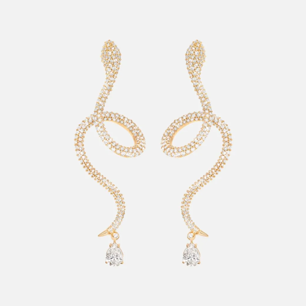 Snakes earrings pavé