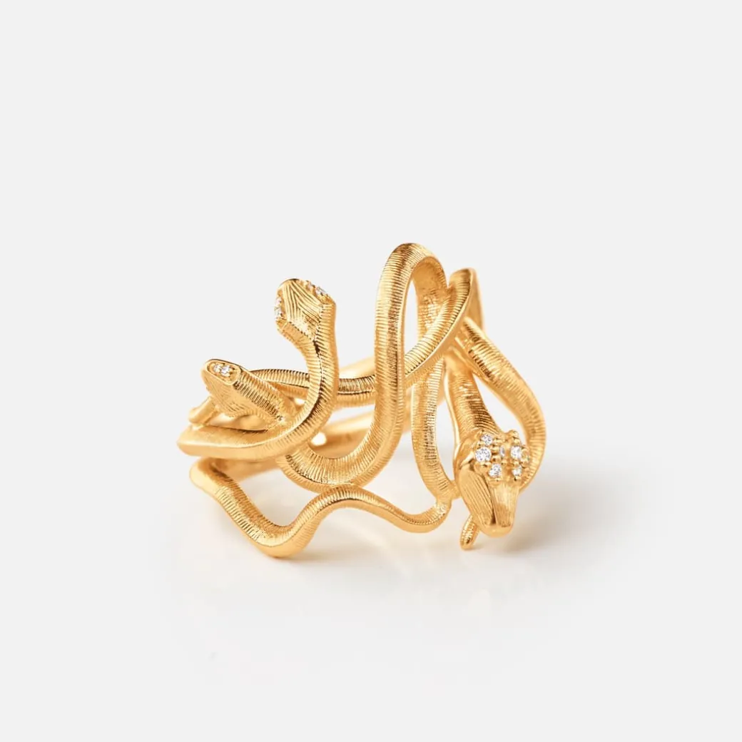 Snakes Medusa ring