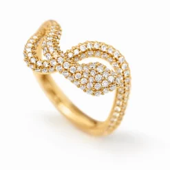 Snakes ring lille pavé