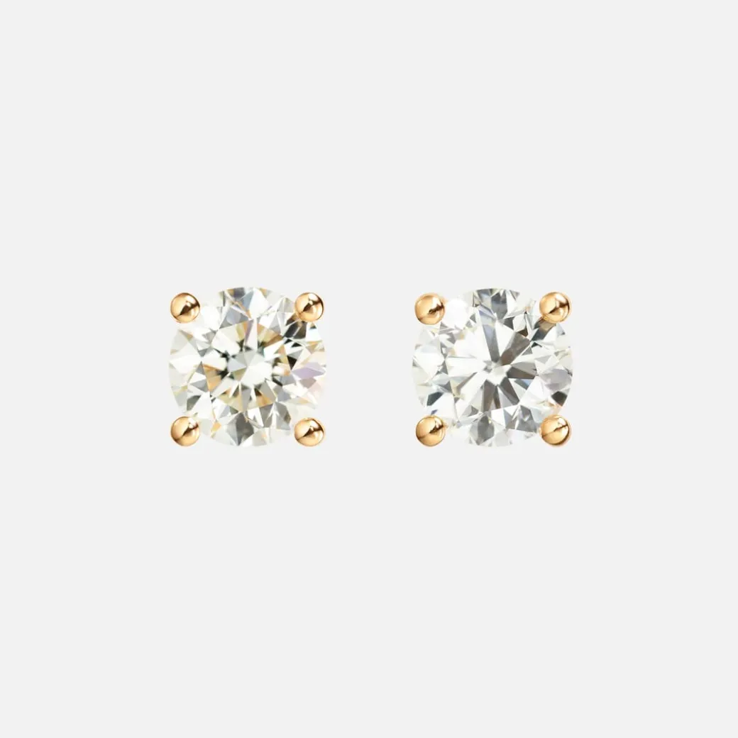 Solitaire stud earrings