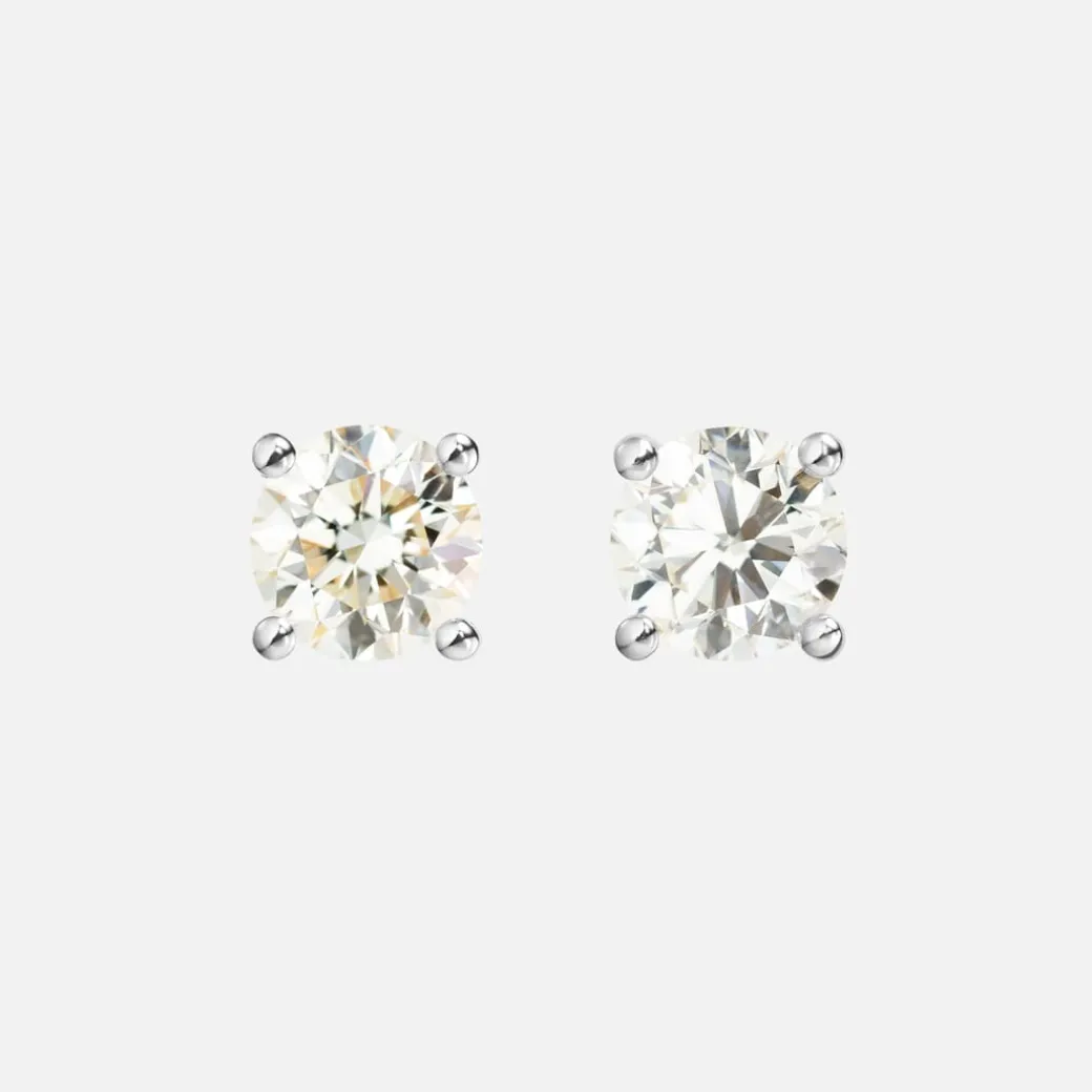 Solitaire stud earrings