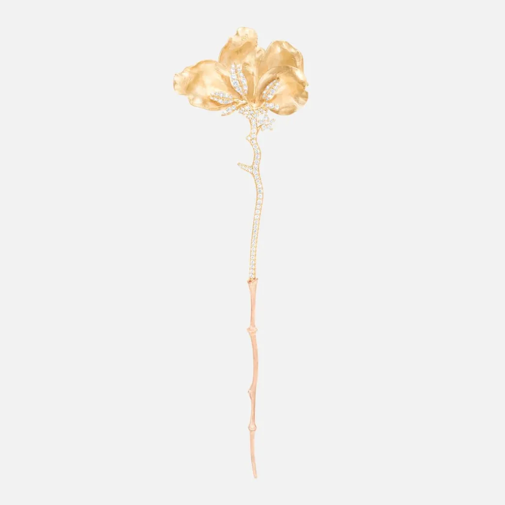 Wild Rose brooch medium
